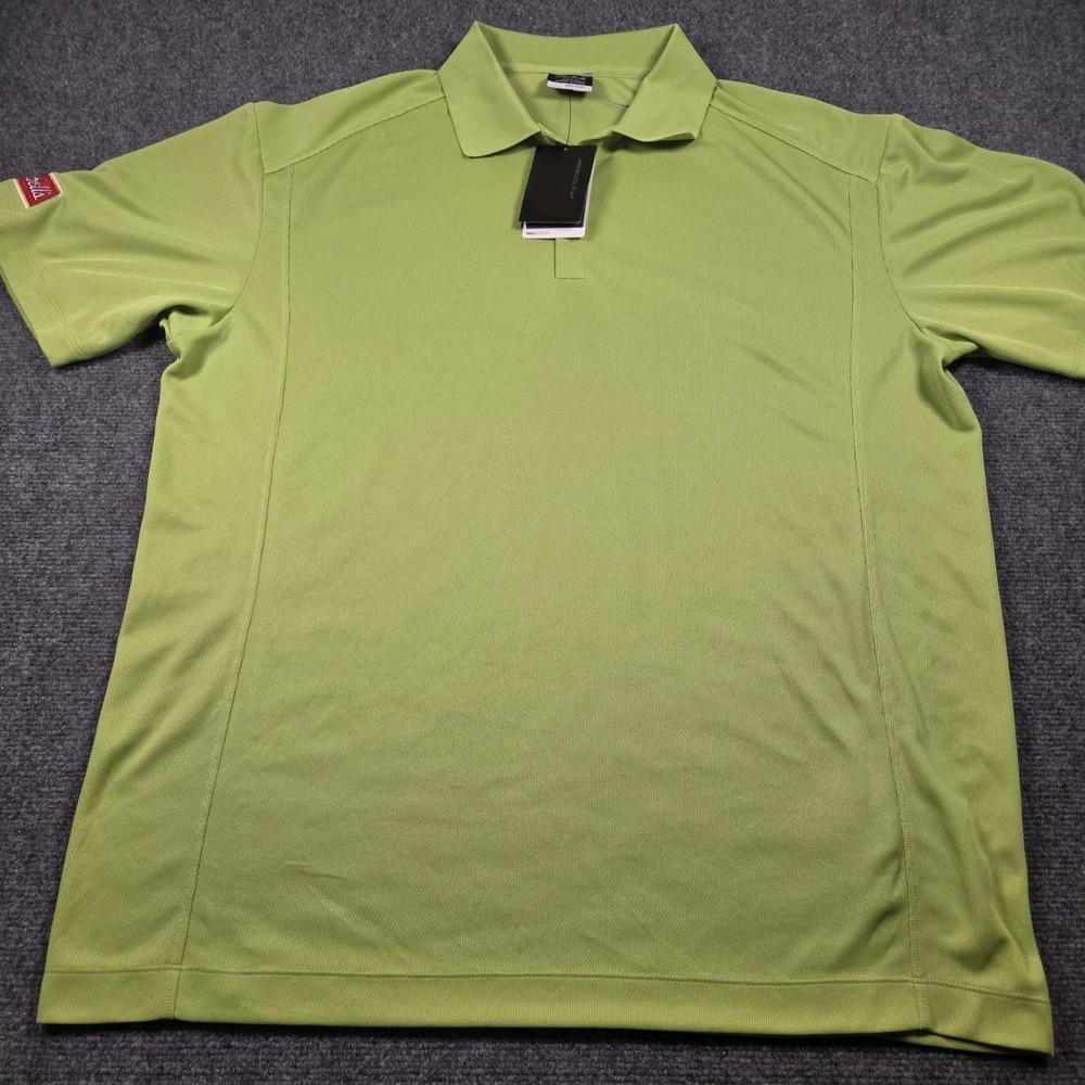 Nike Golf Dri Fit Tour Performance XL Polo Shirt Green NEW Custom Logo